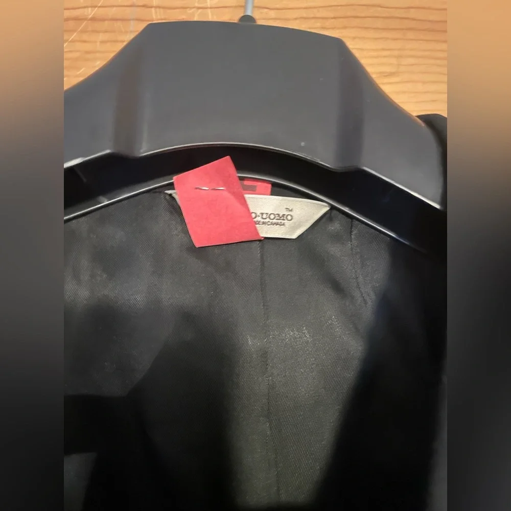 Men’s Classic Black Suit,Pronto Uomo 100% Wool, 54 Regular Jacket, 50 waist pant